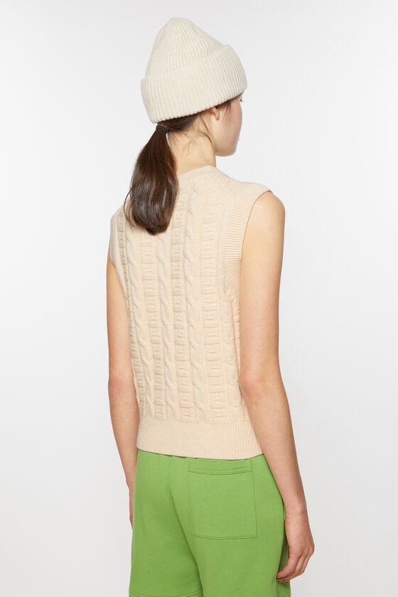 Acne Studios Ärmelloser Pullover aus Zopfwolle Unisex Blitzangebot