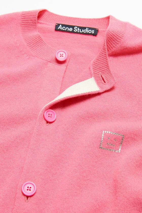 Acne Studios Verzierte Face-Logo-Strickjacke Große Rabatte