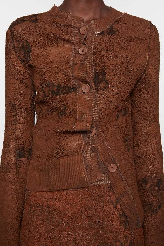 Acne Studios Strickjacke mit asymmetrischer Knopfleiste Laufsteg-Show Riesige Ersparnisse