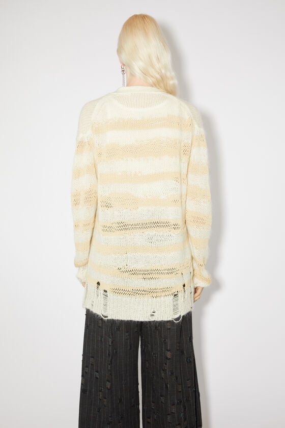 Acne Studios Gestreifter Cardigan im Used-Look Tiefpreis