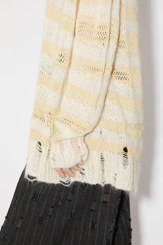 Acne Studios Gestreifter Cardigan im Used-Look Tiefpreis