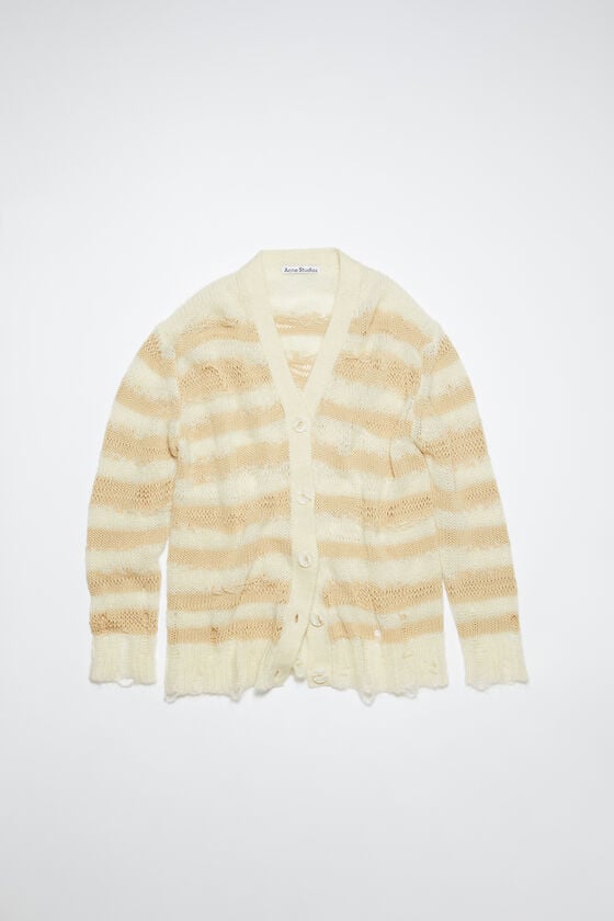 Acne Studios Gestreifter Cardigan im Used-Look Tiefpreis