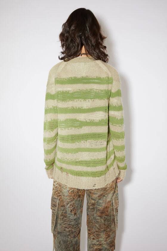 Acne Studios Distressed stripe cardigan Super Sparpreis