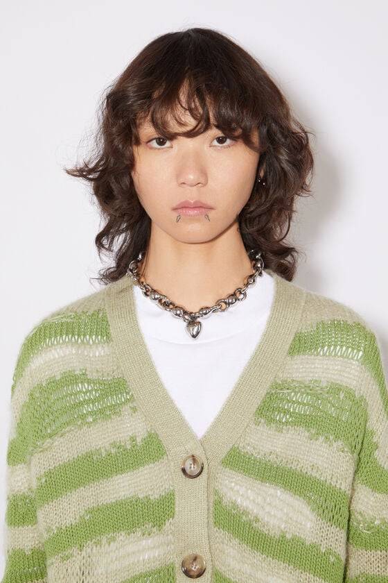 Acne Studios Distressed stripe cardigan Super Sparpreis