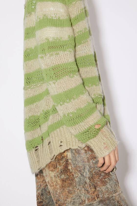 Acne Studios Distressed stripe cardigan Super Sparpreis
