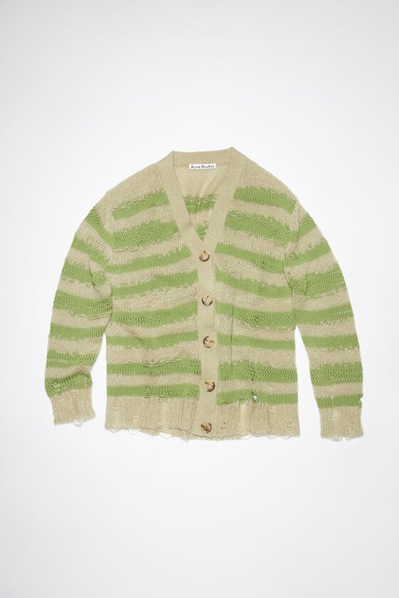 Acne Studios Distressed stripe cardigan Super Sparpreis