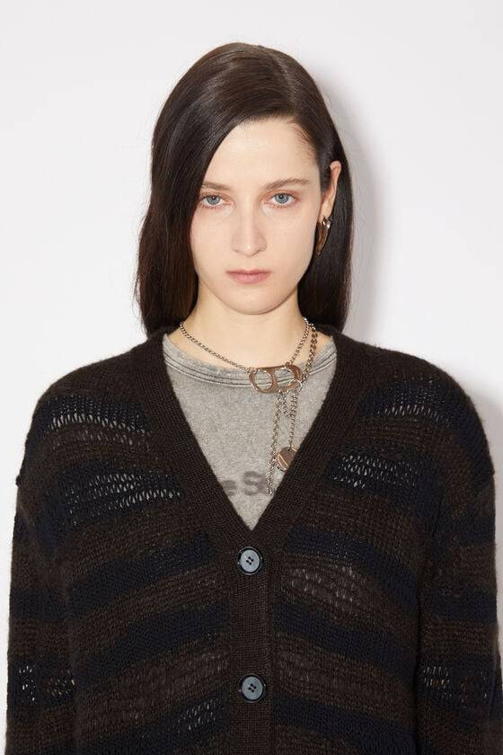 Acne Studios Gestreifter Cardigan im Used-Look Letzte 2 Tage