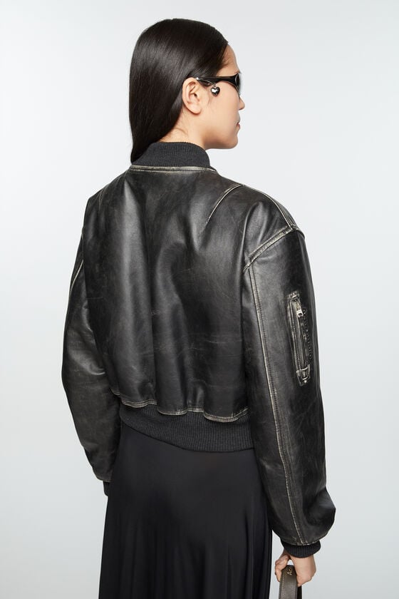 Acne Studios Bomberjacke aus Leder Riesige Rabatte