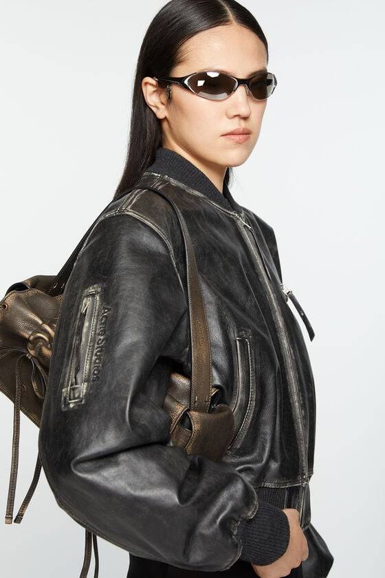 Acne Studios Bomberjacke aus Leder Riesige Rabatte