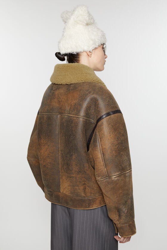 Acne Studios Lederjacke mit Shearling 50% Rabatt mit kostenlosem Versand