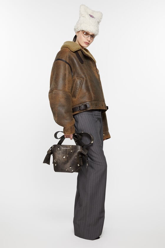 Acne Studios Lederjacke mit Shearling 50% Rabatt mit kostenlosem Versand
