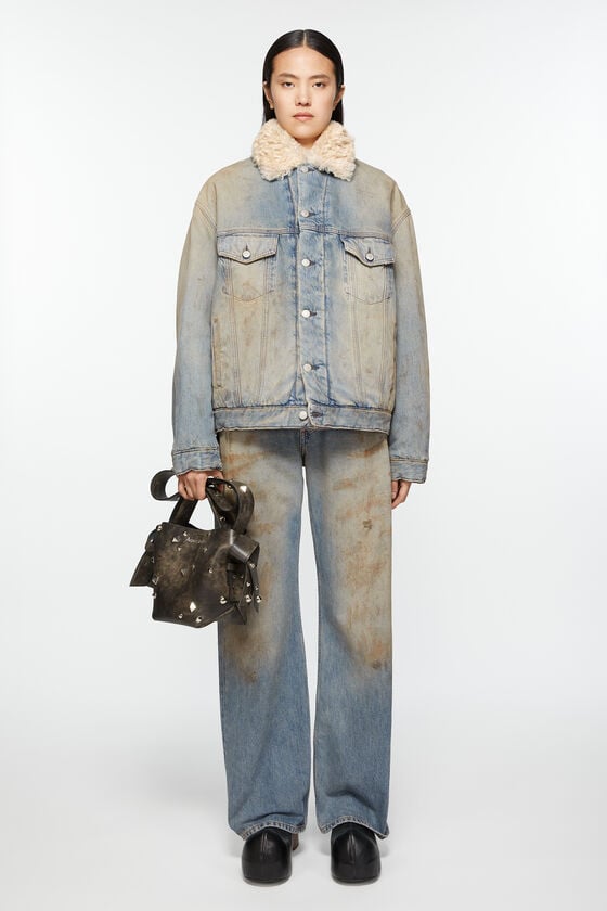 Acne Studios Jacke mit Jeanspelzbesatz - Oversize-Passform Begrenzt auf 3 Tage
