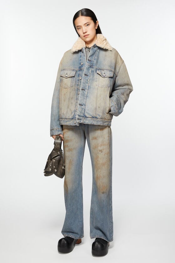 Acne Studios Jacke mit Jeanspelzbesatz - Oversize-Passform Begrenzt auf 3 Tage