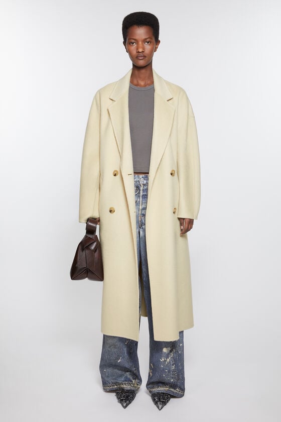 Acne Studios Zweireihiger Wollmantel Im Verkauf