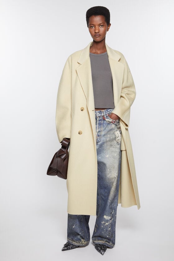 Acne Studios Zweireihiger Wollmantel Im Verkauf