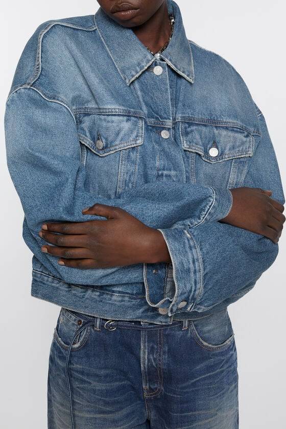 Acne Studios Jeansjacke - Lockere Cropped-Passform 50% Rabatt für begrenzte Zeit
