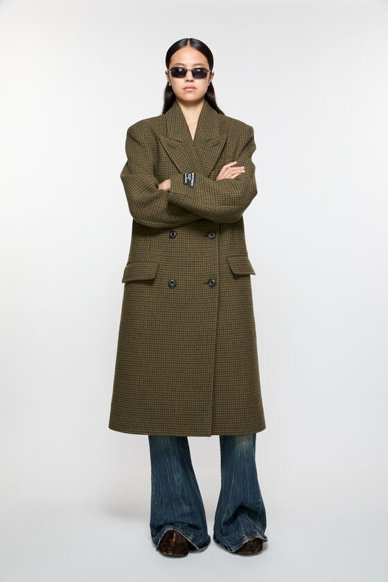 Acne Studios Zweireihiger Wollmantel Rabatte dieses Monats