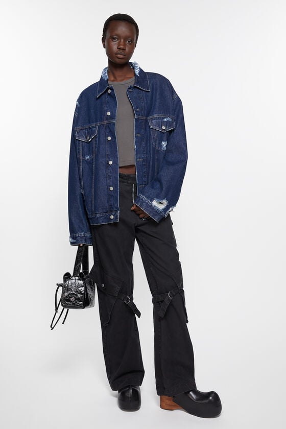 Acne Studios Jeansjacke im Distressed-Look - Entspannte Passform Meist gekauft