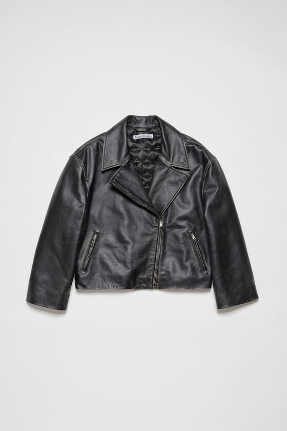 Acne Studios Bikerjacke aus geschliffenem Leder Großer Ausverkauf
