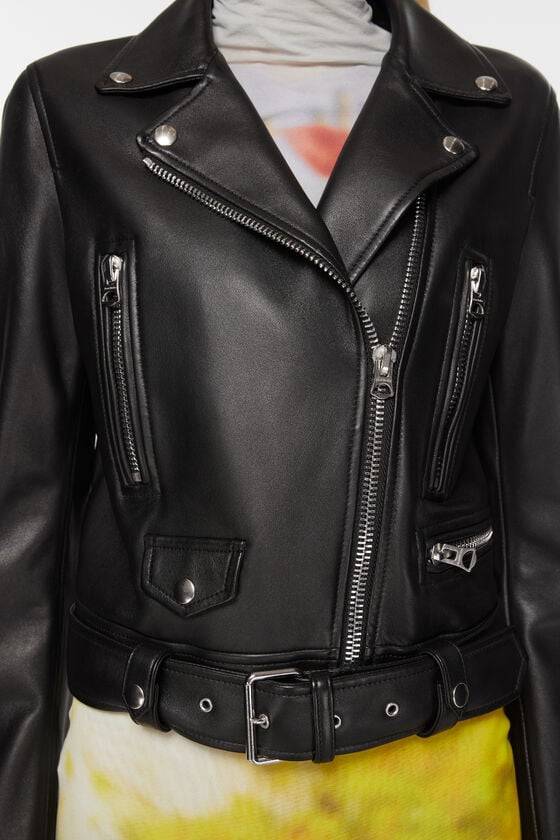 Acne Studios Bikerjacke aus Leder Lagerräumung