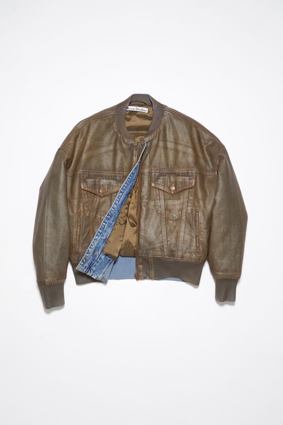 Acne Studios Bomberjacke aus gefärbtem Denim Online Outlet