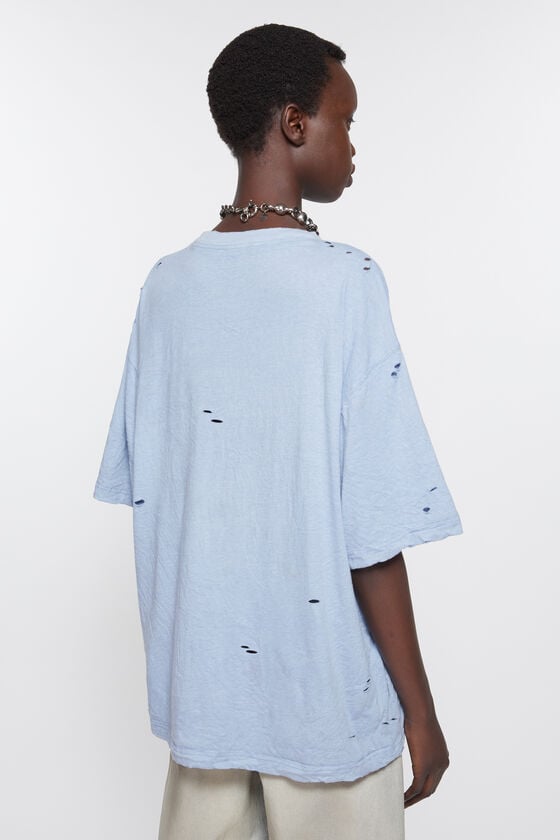 Acne Studios Logo-T-Shirt – lockere Passform Räumungsverkauf