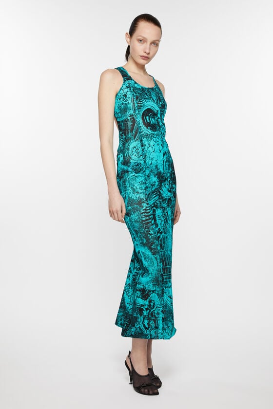 Acne Studios Printed dress Laufsteg-Show VIP-Rabatte
