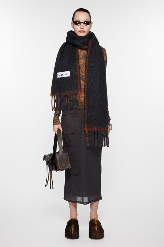 Acne Studios Woll-Mohair-Schal – Schmal 50% Rabatt für begrenzte Zeit