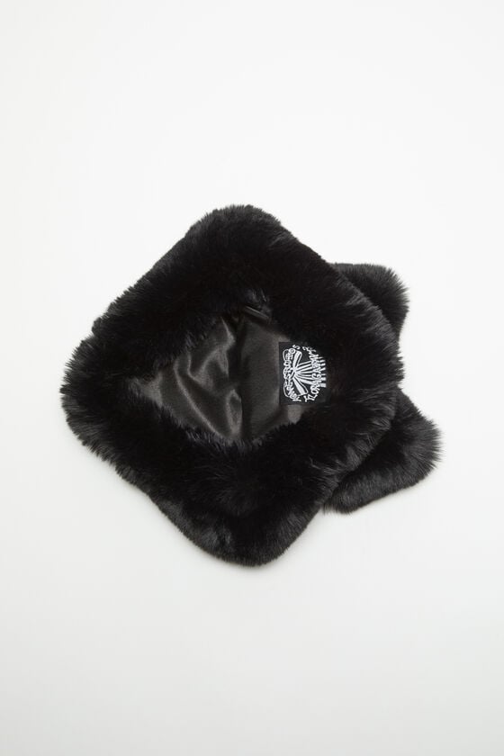 Acne Studios Flauschige Mütze mit Schleife Auslauf
