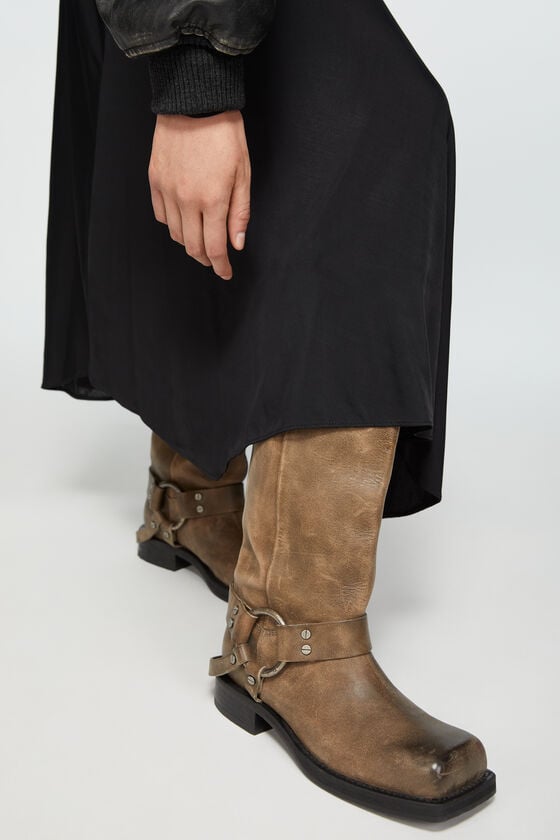 Acne Studios Lederstiefel mit Schnalle Blitzverkäufe