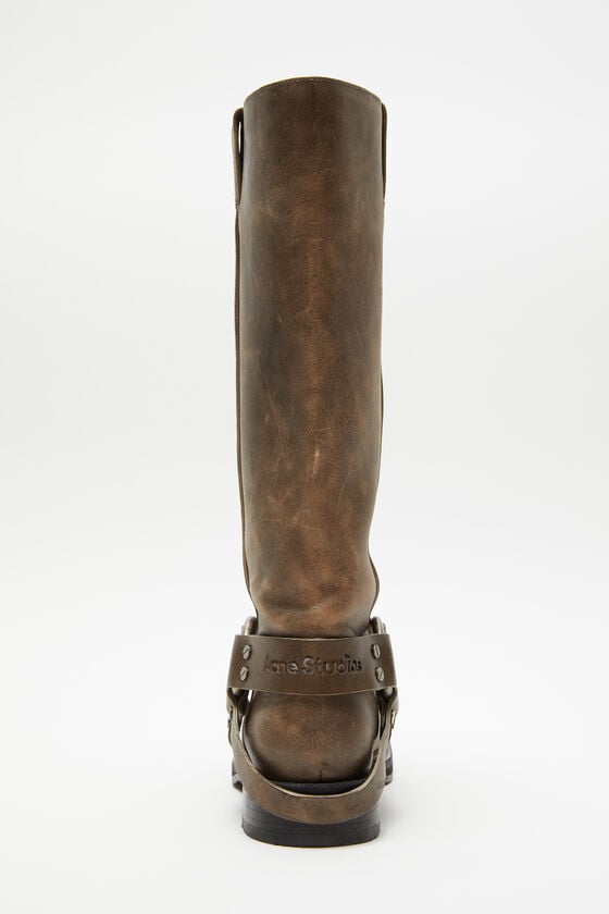 Acne Studios Lederstiefel mit Schnalle Blitzverkäufe