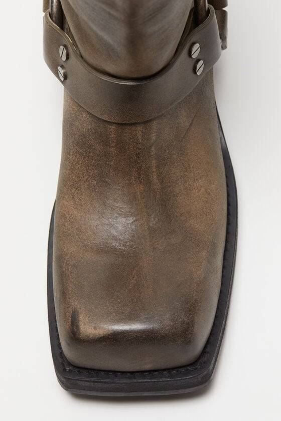 Acne Studios Lederstiefel mit Schnalle Blitzverkäufe