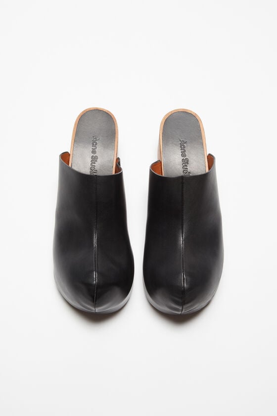 Acne Studios Leder-Holz-Clogs Cyber Monday
