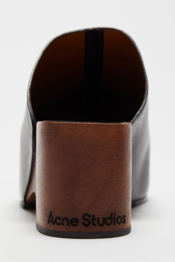 Acne Studios Leder-Holz-Clogs Cyber Monday