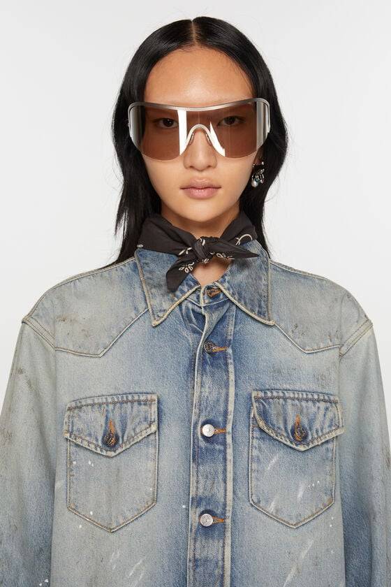 Acne Studios Leichter Schal mit Print Weihnachtsangebot