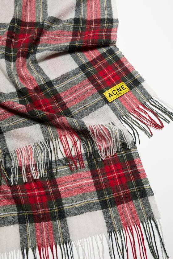Acne Studios Karierter Fransen-Schal Heißer Verkauf