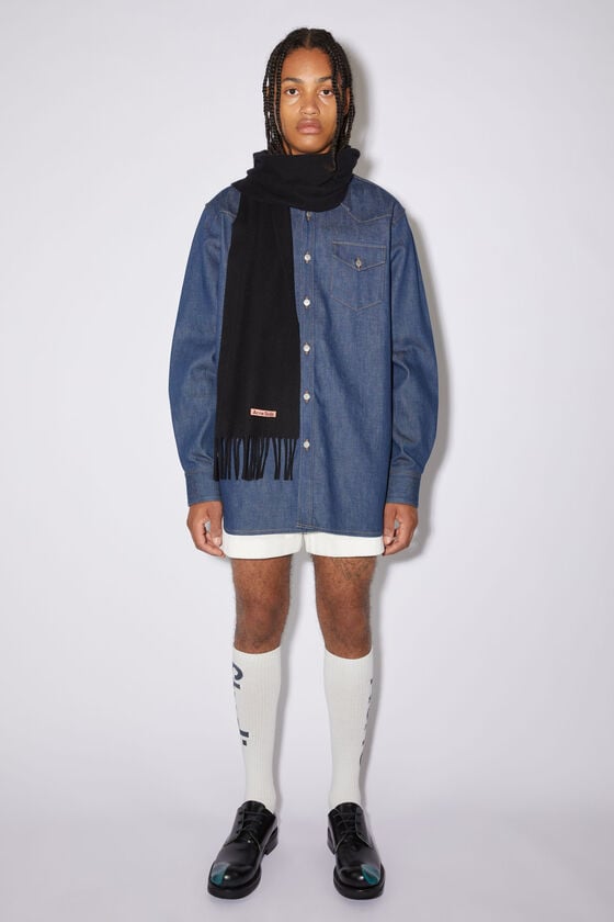 Acne Studios Fringe wool scarf - skinny Nur noch ein Tag übrig