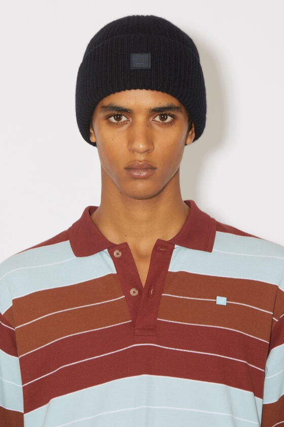 Acne Studios Beanie mit kleinem Face-Logo 50% Rabatt mit kostenlosem Versand