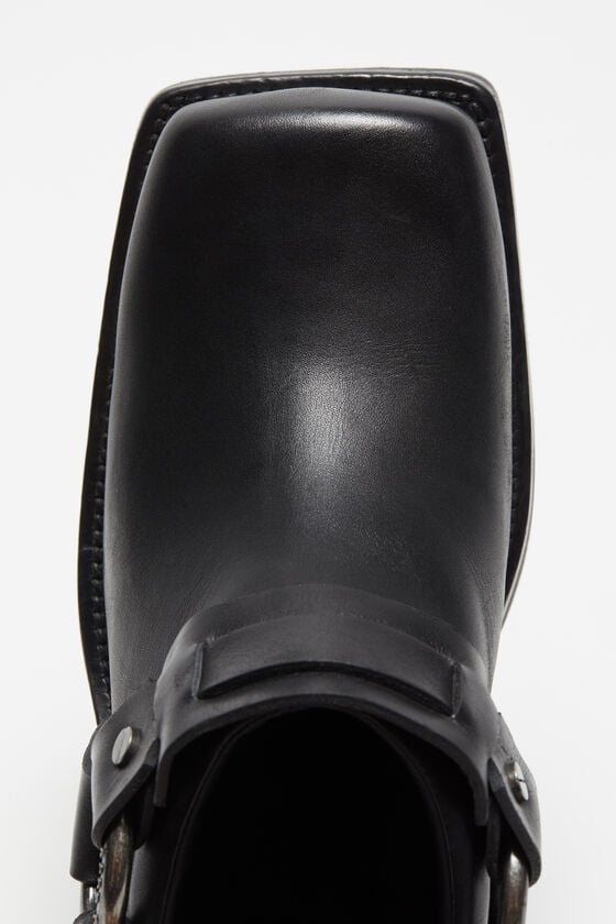 Acne Studios Mules aus Leder mit Schnalle Günstiger Verkauf