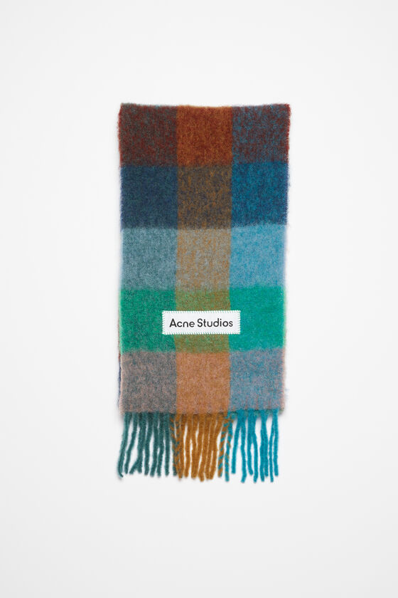 Acne Studios Karierter Schal aus Mohair Fabrik Onlineshop