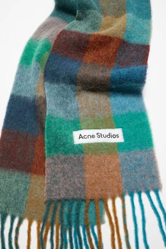 Acne Studios Karierter Schal aus Mohair Fabrik Onlineshop