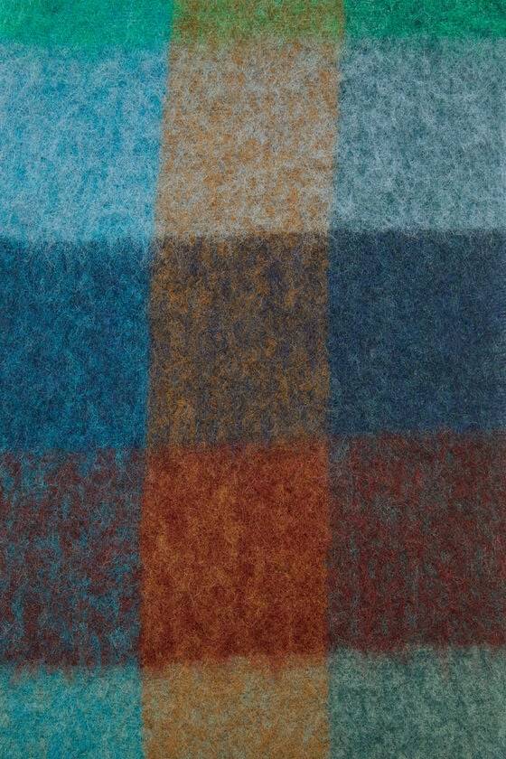 Acne Studios Karierter Schal aus Mohair Fabrik Onlineshop