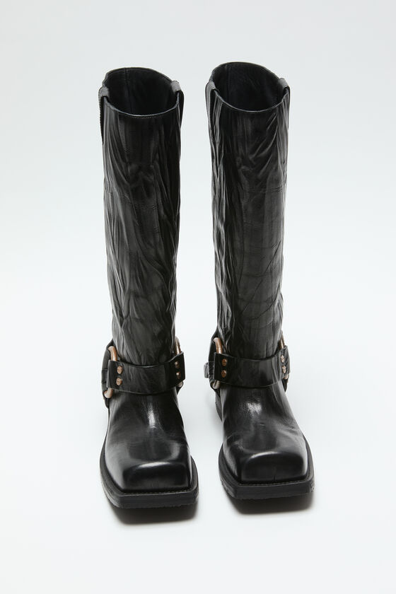 Acne Studios Lederstiefel mit Schnalle Flash Sale
