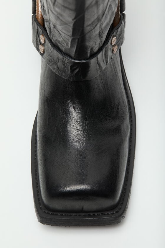 Acne Studios Lederstiefel mit Schnalle Flash Sale