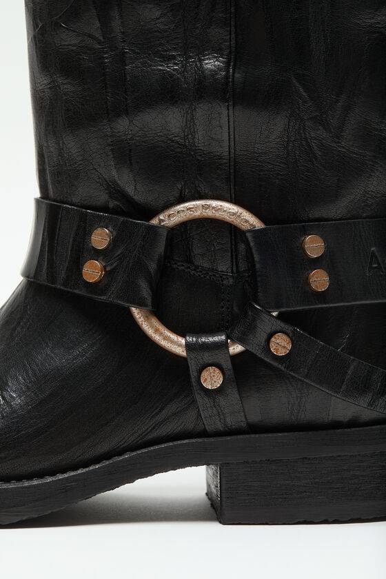 Acne Studios Lederstiefel mit Schnalle Flash Sale