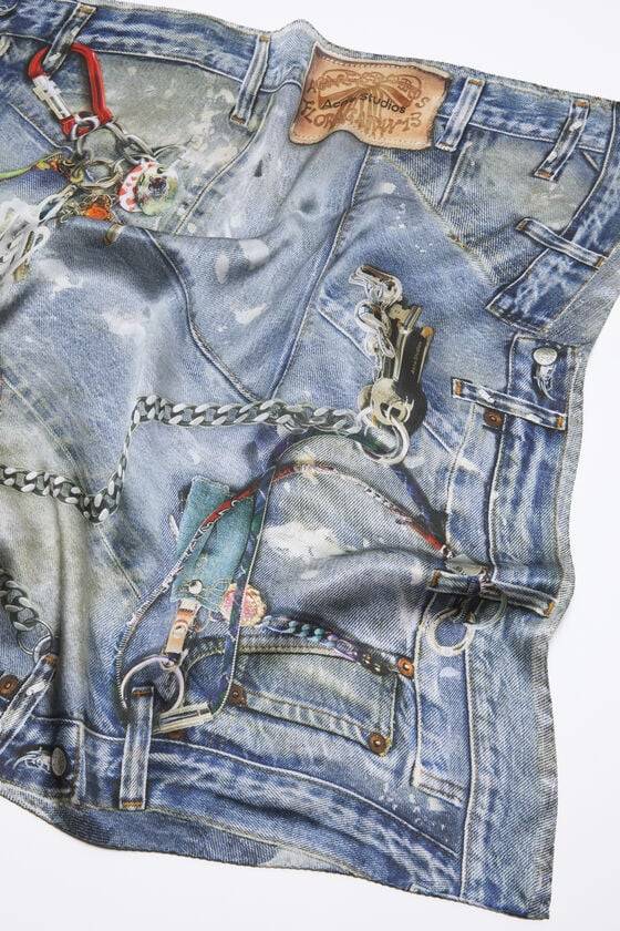 Acne Studios Bedruckter Seidenschal Exklusivangebot