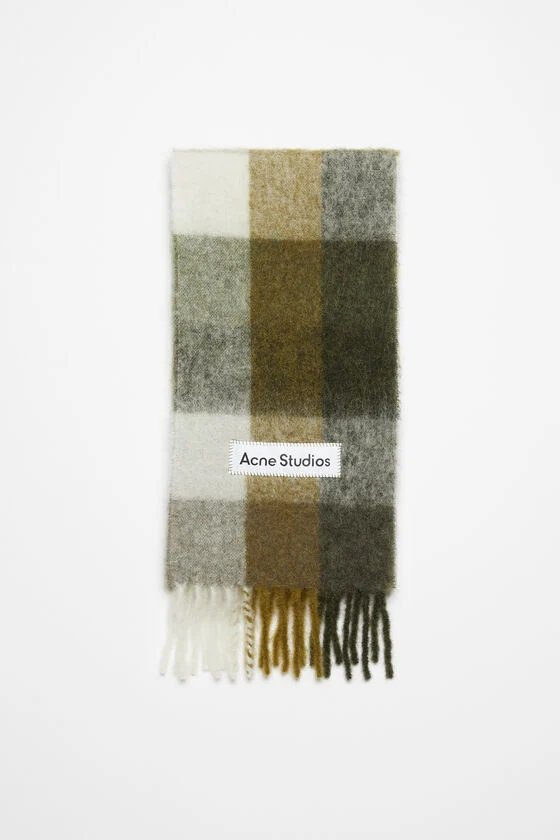 Acne Studios Karierter Schal aus Mohair Osterangebot