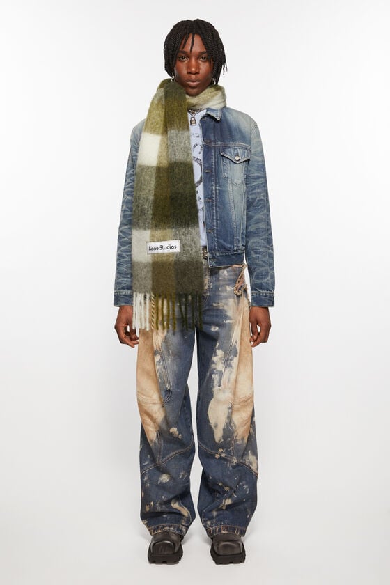 Acne Studios Karierter Schal aus Mohair Osterangebot