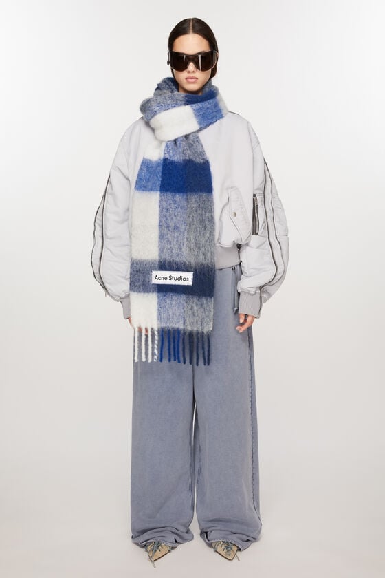 Acne Studios Karierter Schal aus Mohair Heißer Verkauf