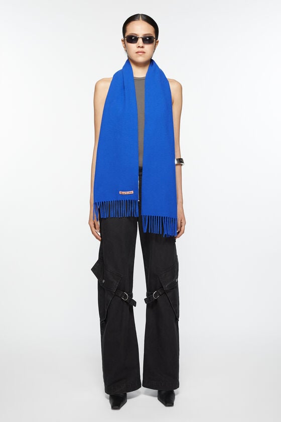 Acne Studios Schmaler Fransen-Schal aus Wolle Top Angebot